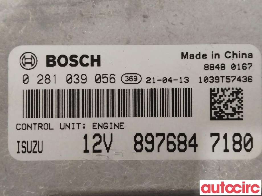 Styreenhet motor til Isuzu D-Max 2021-->> (Type III) (ISUZU|8976847180)