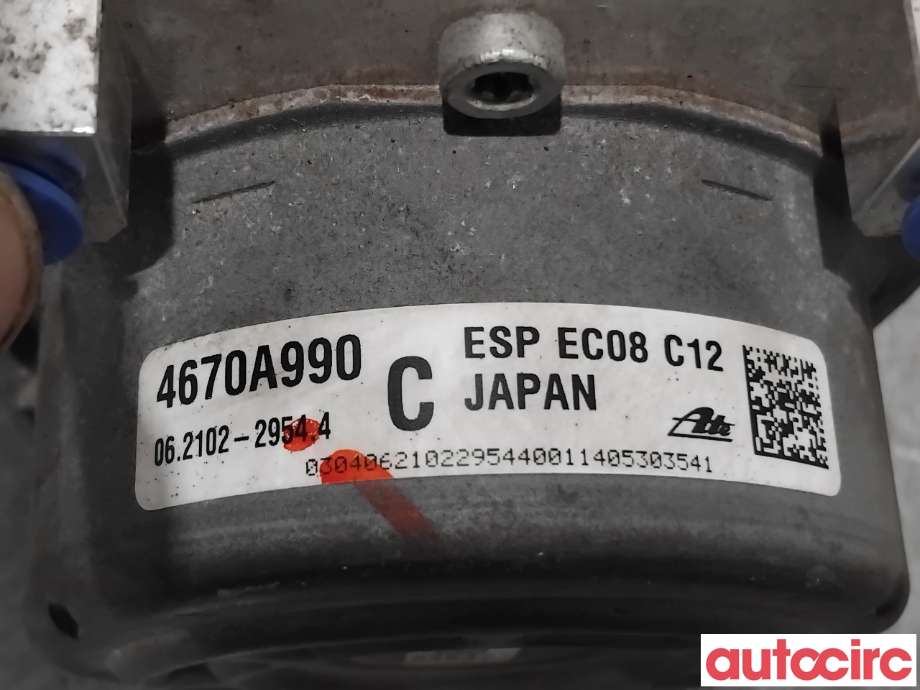 ABS sentral til Mitsubishi Outlander 2012-2015 (Type III, Fase 1) (MITSUBISHI|4670A991|062109-70223|4670A990)
