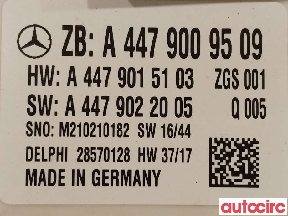 Styreenhet comfort (BCM) til Mercedes Vito 2014-->> (W447) (W447) (MERCEDES|A4479009509)