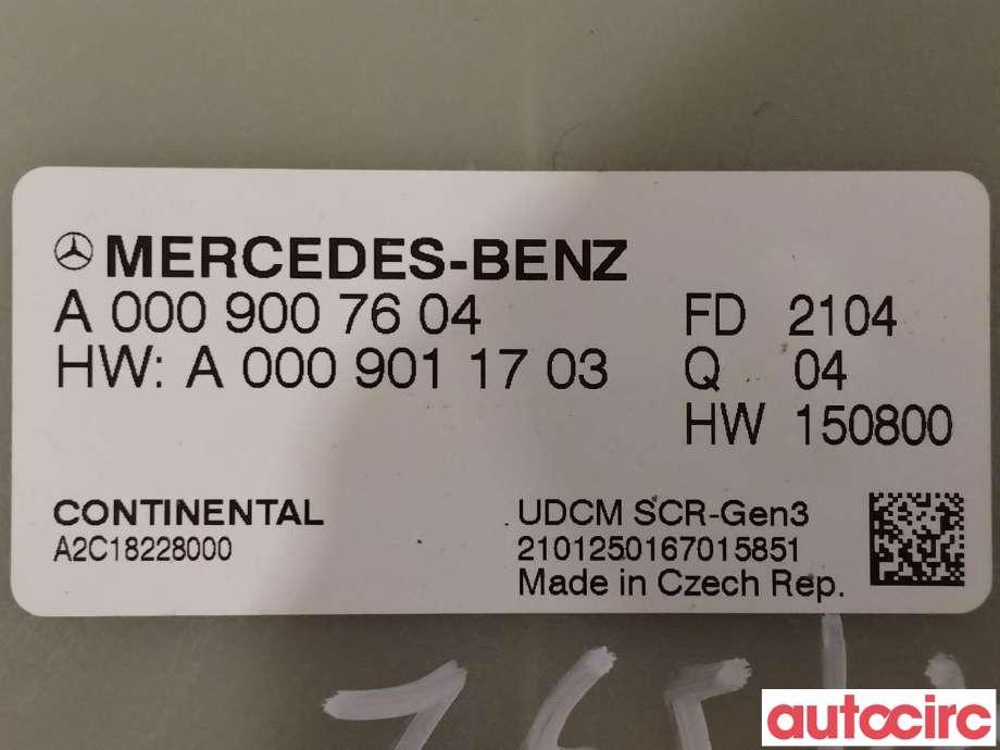 Styreenhet diverse til Mercedes Vito 2014-->> (W447) (W447) (MERCEDES|A0009007604)