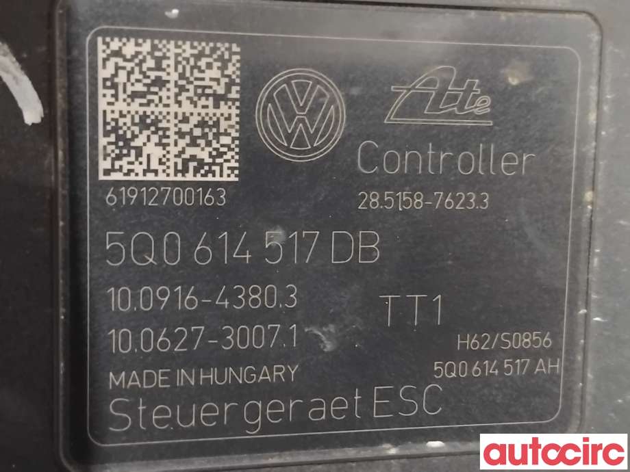 ABS sentral til VW e-Golf 2017-2020 (Fase 2)  (VOLKSWAGEN|5Q0614517DB|100916-43803)