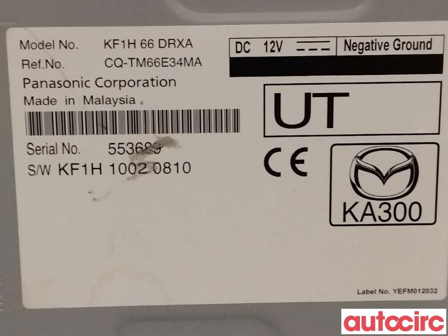 Bilstereo forsterker til Mazda CX-5 2017-->> (Type II) (MAZDA|KF1H-66-DRXB|KF1H-66-DRXA)