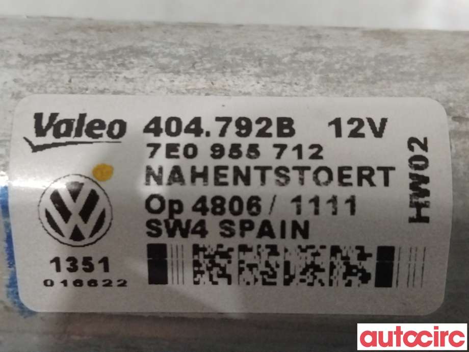 Viskermotor bakrute til VW Transporter / Caravelle 2009-2015 (Fase 2) (T5) (T5) (VOLKSWAGEN|7E0955712||7LA955712A)
