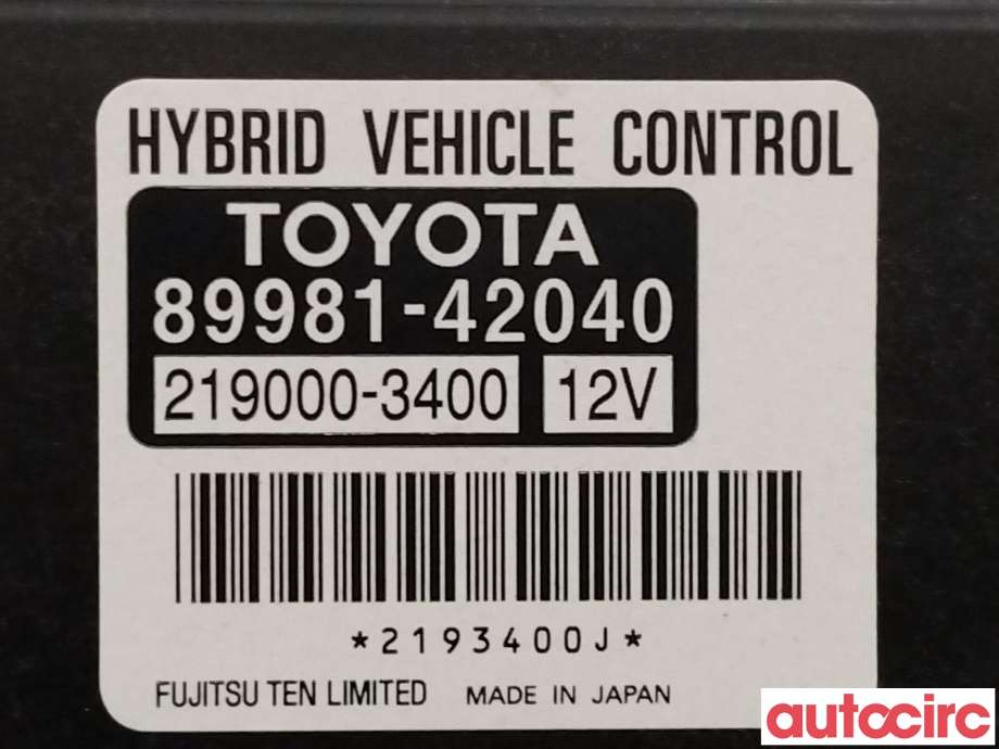 Styreenhet diverse til Toyota RAV4 2016-2019 (Type IV, Fase 2) (TOYOTA|8998142040)
