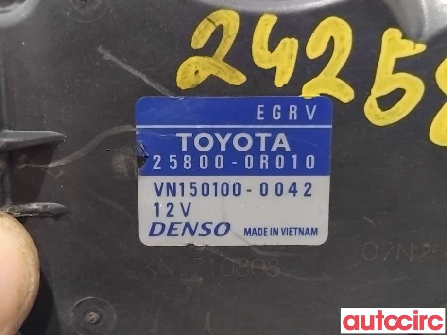 EGR-ventil til Toyota Avensis 2009-2015 (Type III, Fase 1)  (TOYOTA|258000R010|VN150100-0042|25800-0R010)