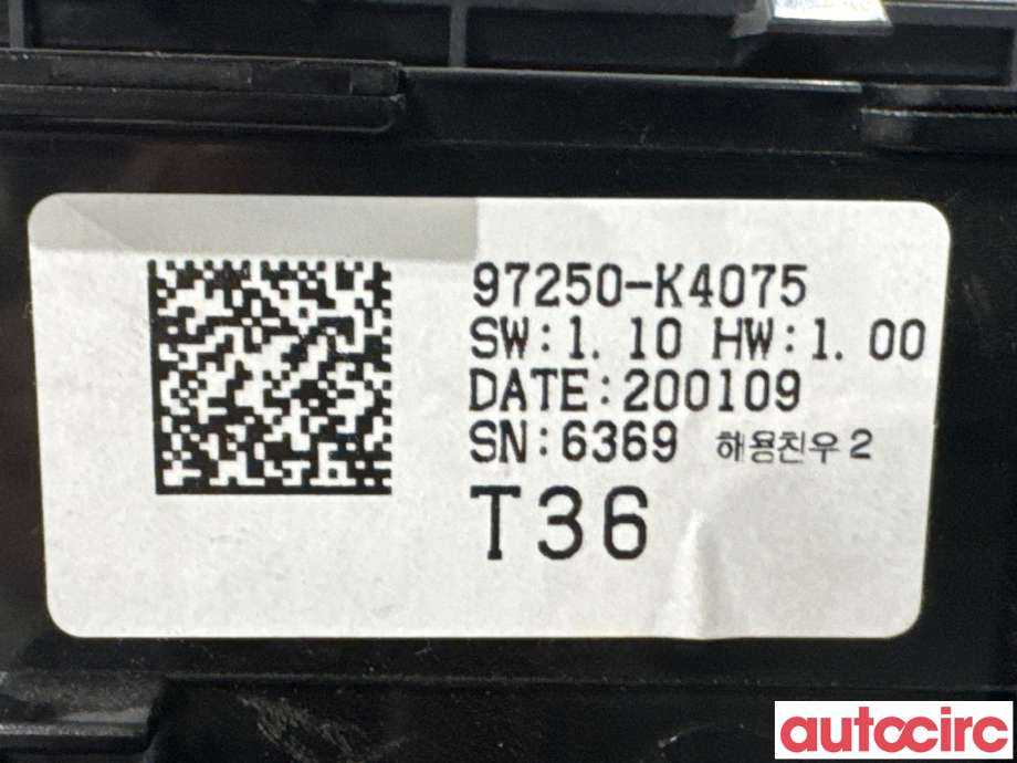 Varmeapparat betjening til Hyundai Kona 2017-2021 (Type I, Fase 1)  (HYUNDAI|97250K4075SPS||97250-K4075)