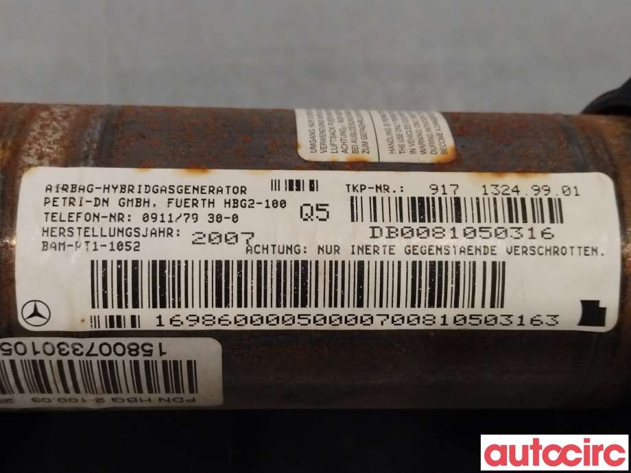 Airbag passasjer til Mercedes A-Klasse 2005-2012 (W169) (W169) (MERCEDES|A1698600005|)