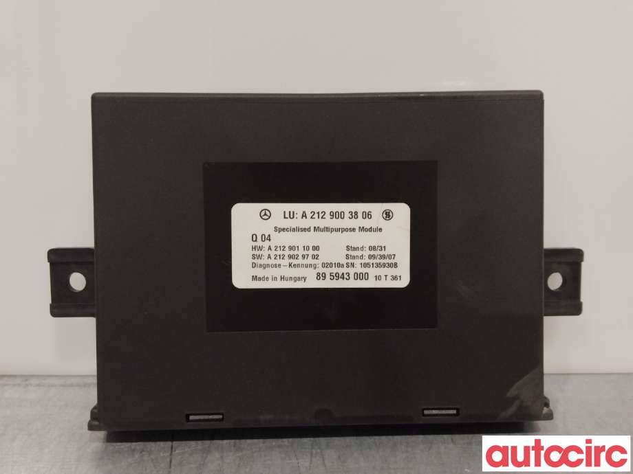 Styreenhet diverse til Mercedes E-Klasse 2009-2013 (Fase 1) (W212) (W212) (MERCEDES|A2129003806)
