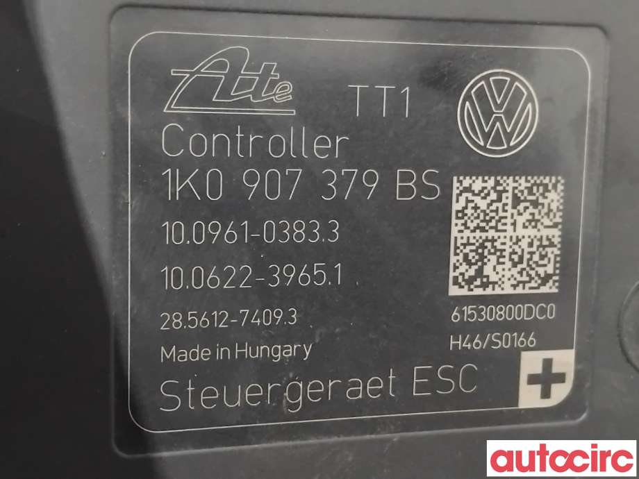ABS sentral til VW Touran 2010-2015 (Type I, Fase 3)  (VOLKSWAGEN|1K0614517EG|100961-03833)