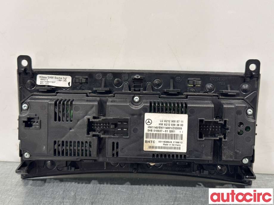 Varmeapparat betjening til Mercedes E-Klasse 2009-2013 (Fase 1) (W212) (W212) (MERCEDES|A2129008711|5HB010937-61|A2129006527)