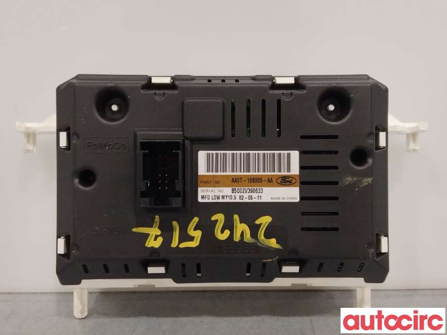 Multimedia display (MCU - Media Controller Unit) til Ford Fiesta 2008-2012 (Type VI, Fase 1)  (FORD|1766039|AA6T-18B955-AA)