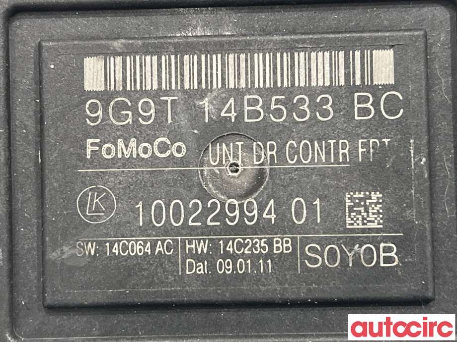 Styreenhet dør venstre foran til Volvo XC70 2008-2013 (Type II, Fase 1)  (VOLVO|31343027||9G9T14B533BC)
