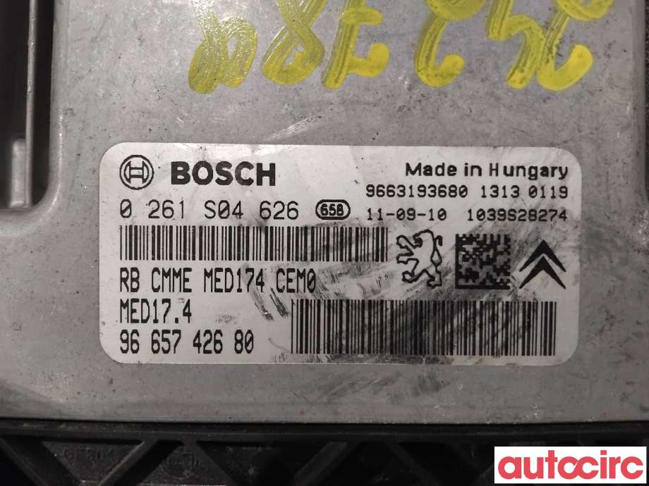 Styreenhet motor til Citroën DS3 2010-2019 (CITROEN|1606217080|0261S04626|9665742680)