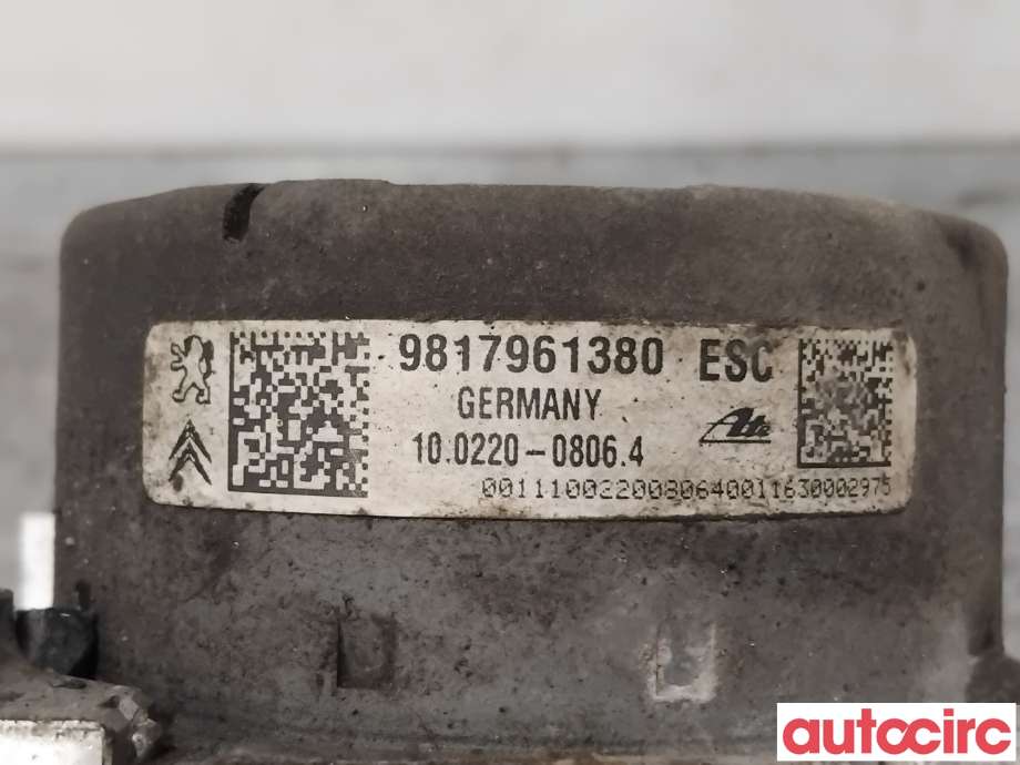 ABS sentral til Peugeot 2008 2013-2019 (Type I)  (PEUGEOT|1617387780|100915-39903|9817961380)