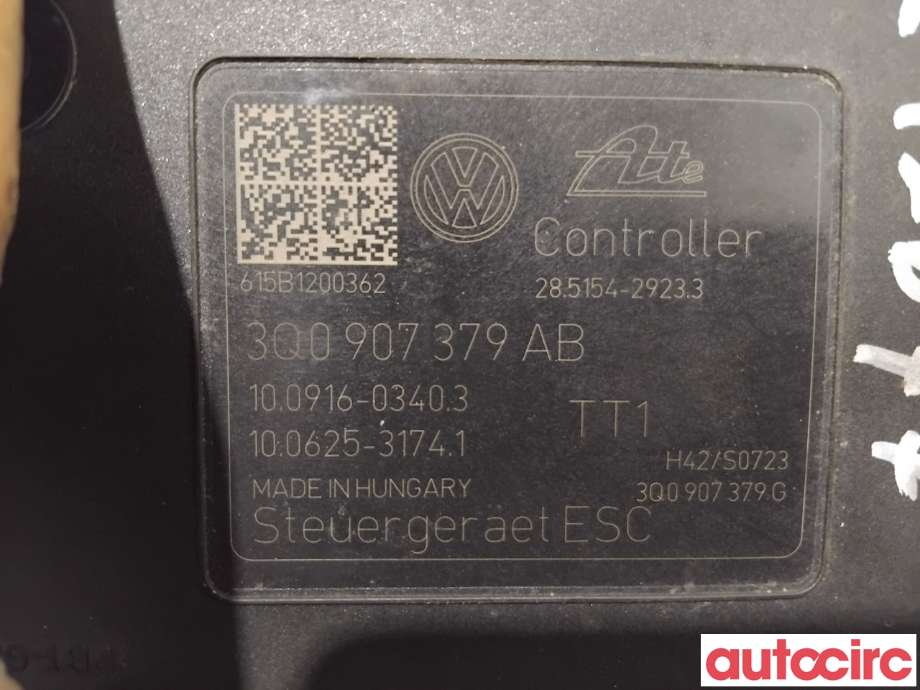 ABS sentral til VW Golf VII 2012-2017 (Fase 1) (VOLKSWAGEN|3Q0614517AB|100916-03403)