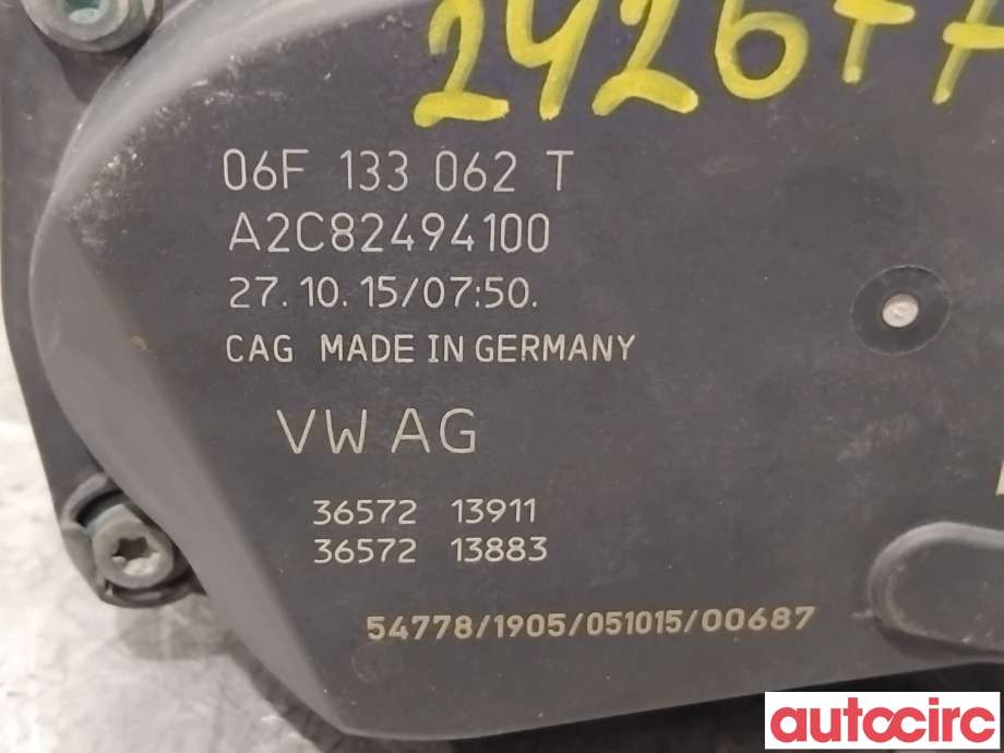 Spjeldhus til VW Golf VII 2012-2017 (Fase 1)  (VOLKSWAGEN|06F133062AG|A2C82494100|06F133062AK)
