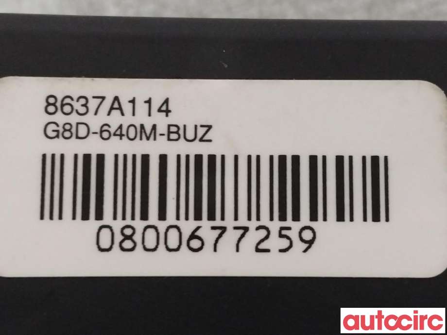 Diverse deler til Mitsubishi Outlander 2015-->> (Type III, Fase 2)  (MITSUBISHI|8637A114|)
