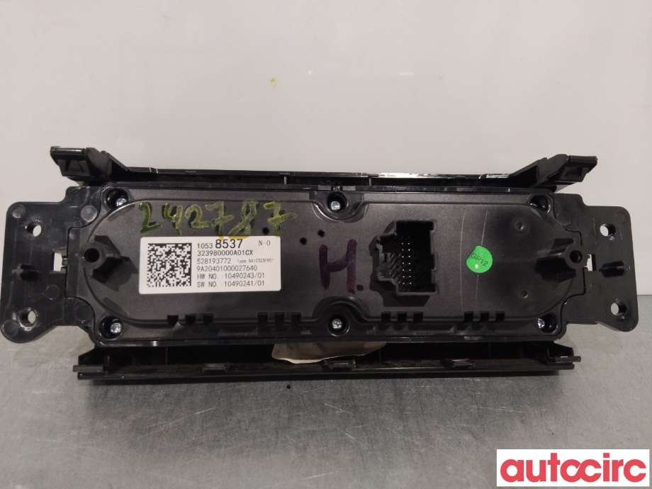 Varmeapparat betjening til MG ZS EV 2019-2021 (Type I, Fase 1)  (MG|10538537|528193772)