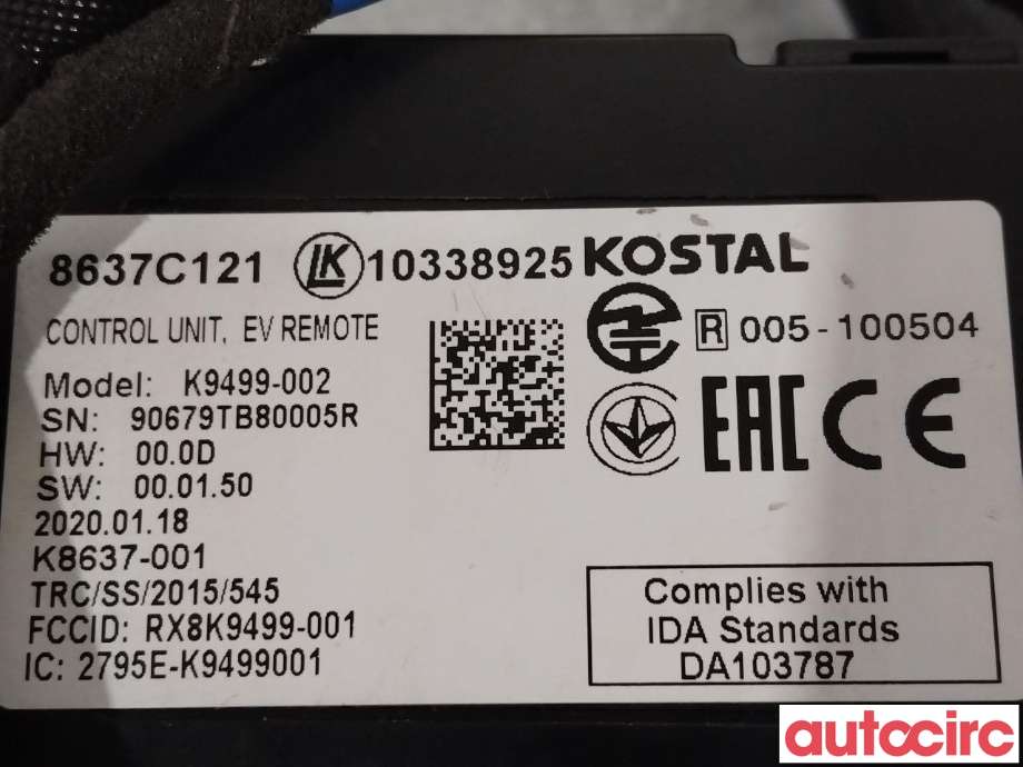 Styreenhet diverse til Mitsubishi Outlander 2015-->> (Type III, Fase 2)  (MITSUBISHI|8637C134|K9499-002|8637C121)