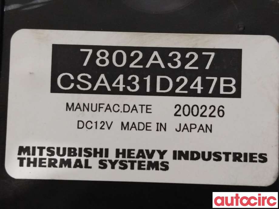 Varmeapparat motor til Mitsubishi Outlander 2015-->> (Type III, Fase 2) (MITSUBISHI|7802A327|CSA431D247B)