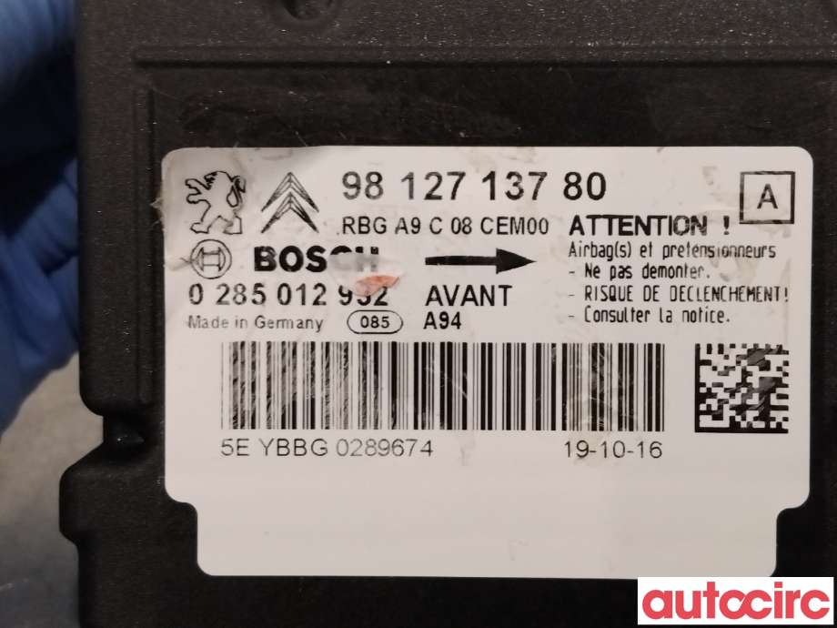 Airbag elektronikk til Peugeot 2008 2013-2019 (Type I) (PEUGEOT|9812713780)