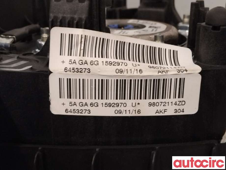 Airbag rattpute til Peugeot 2008 2013-2019 (Type I)  (PEUGEOT|98072114ZD)