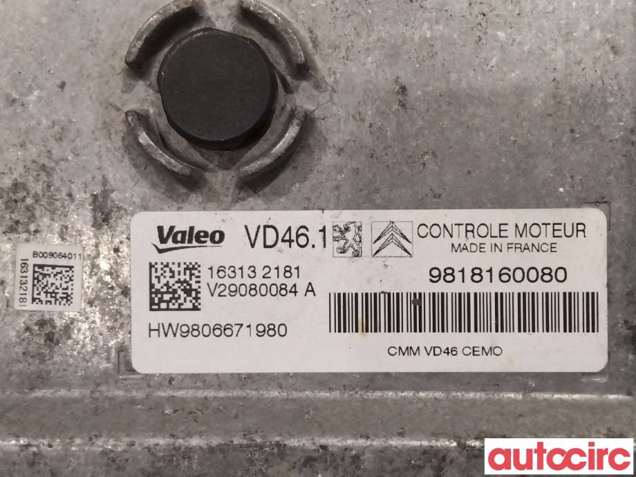 Styreenhet motor til Peugeot 2008 2013-2019 (Type I) (PEUGEOT|1628930180|HW9806671980|9818160080)