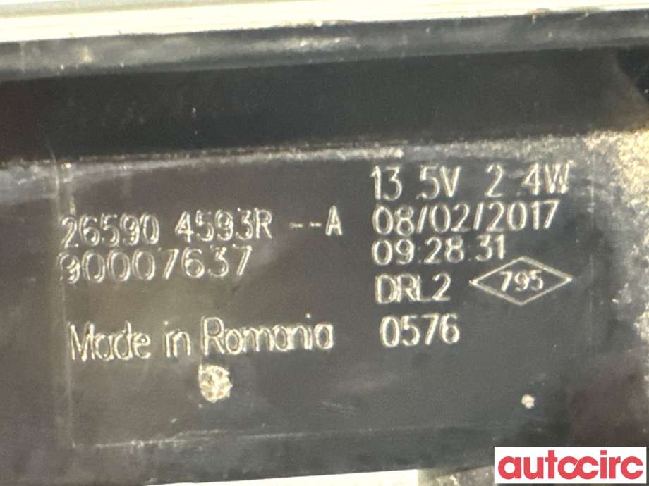 Baklykt bremselys bakrute til Renault Zoe 2013-2019 (Fase 1)  (RENAULT|265904593R|)