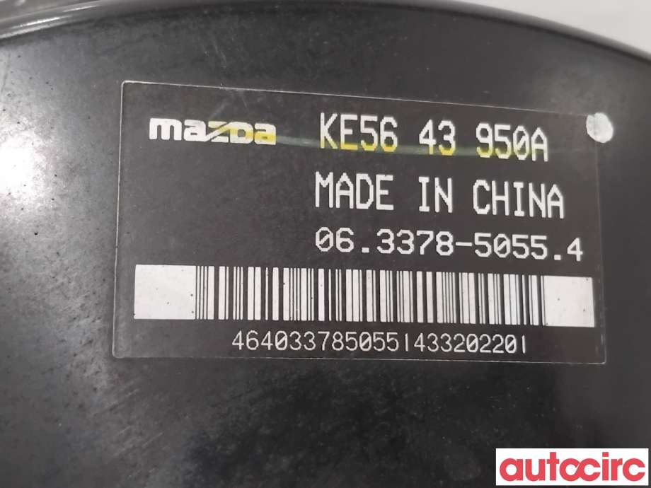 Bremsekraft-forsterker til Mazda CX-5 2012-2017 (Type I) (MAZDA|KEY6-43-80Z|063378-50554|KE5643950A)