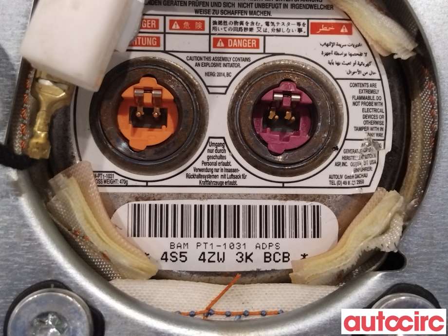 Airbag rattpute til Fiat 500 2008-2020 (FIAT|1RU53LW9AK||1RU53LW9AI)