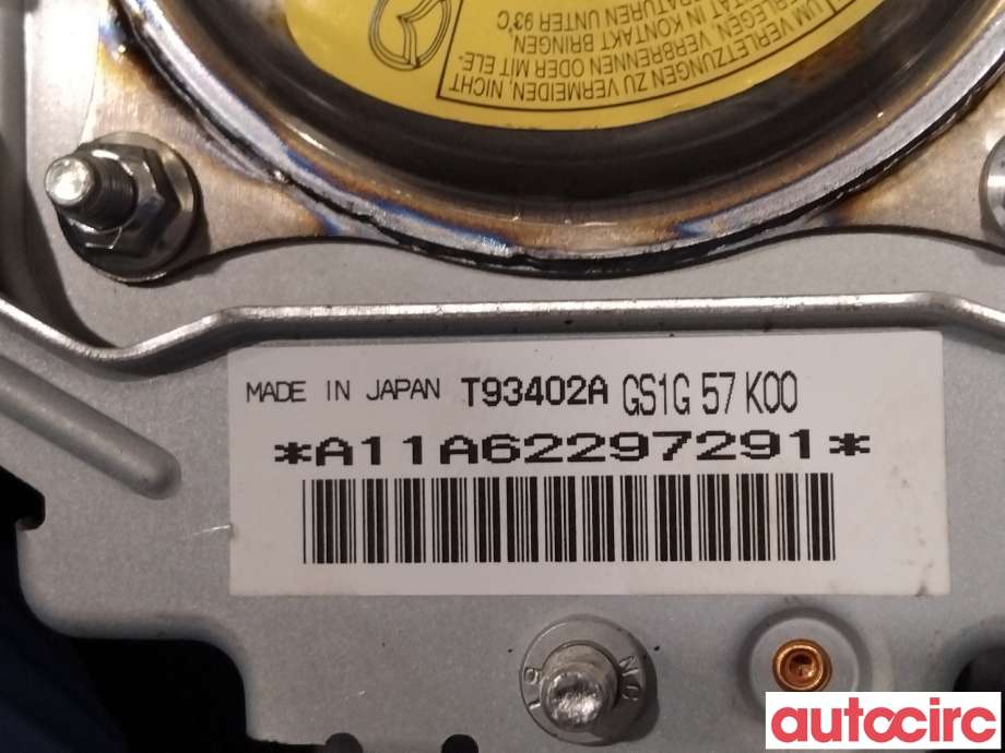 Airbag rattpute til Mazda 6 2008-2010 (Type II, Fase 1) (MAZDA|GS1G-57-K00A)