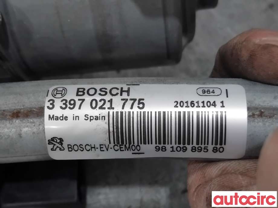 Viskermotor frontrute til Peugeot 3008 2016-->> (Type II)  (PEUGEOT|9810989580|1397225003|9824762480)