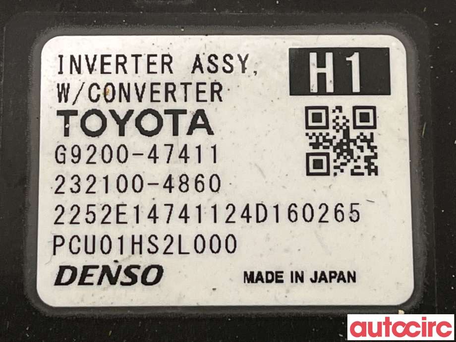 Inverter hybrid til Toyota Corolla 2019-->>  (TOYOTA|G92A047241|232100-4860|G9200-47411)