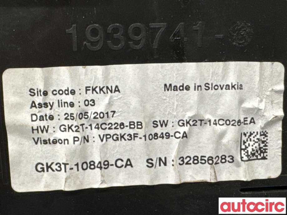 Instrumentpanel til Ford Transit Connect 2013-2018 Type II, Fase 1  (FORD|2432662||GK3T-10849-CA)