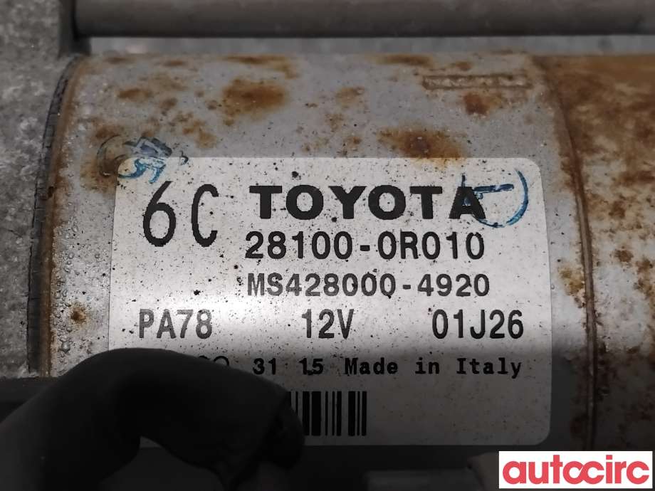 Starter diesel til Toyota RAV4 2006-2009 (Type III, Fase 1)  (TOYOTA|281000R010|MS428000-4920|28100-0R010)
