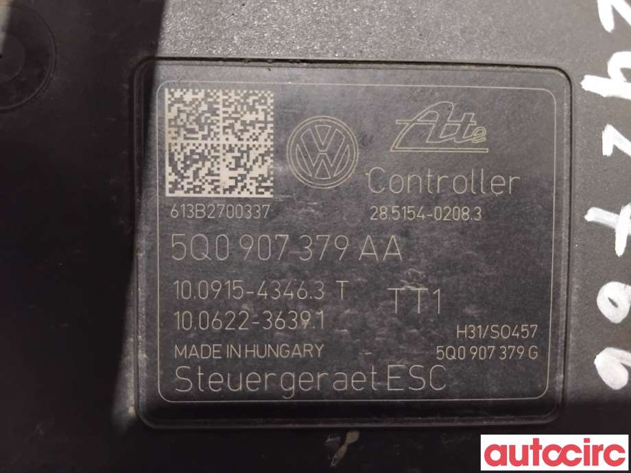 ABS sentral til VW Golf VII 2012-2017 (Fase 1)  (VOLKSWAGEN|5Q0614517CK|100915-43463|5Q0614517T)