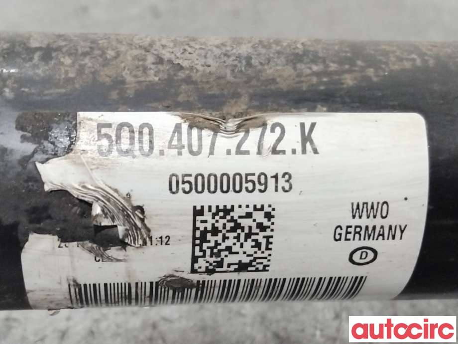 Drivaksel høyre foran til VW Golf VII 2012-2017 (Fase 1)  (VOLKSWAGEN|5Q0407762GX|5Q0407272K|5Q0407272EQ)