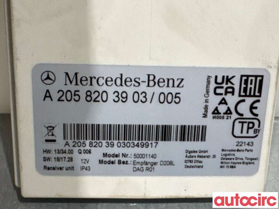 Styreenhet diverse til Mercedes Sprinter 2018-->> (907/910) (907/910) (MERCEDES|A2058203903|)
