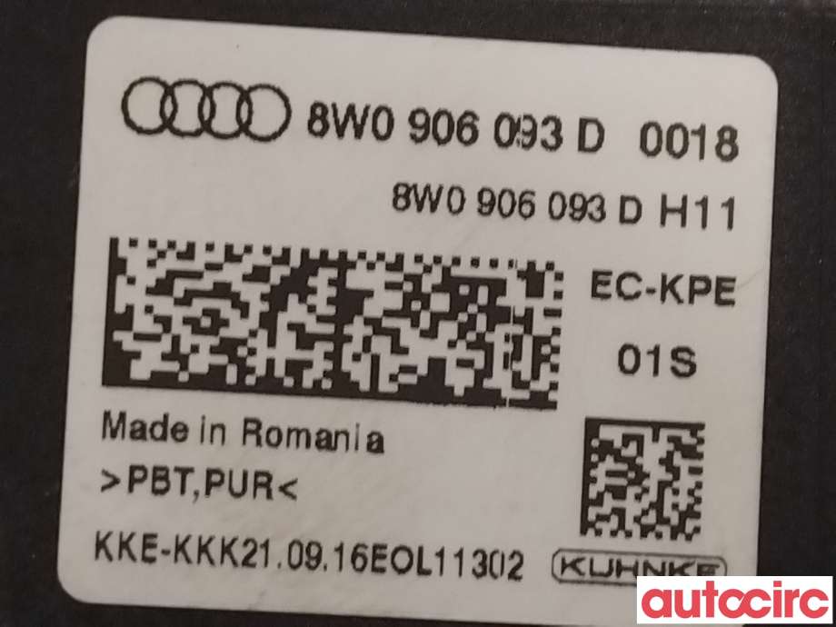 Styreenhet drivstoffpumpe til Audi A4 2015-2019 (Type V, Fase 1) (B9) (B9) (AUDI|8W0906093D)