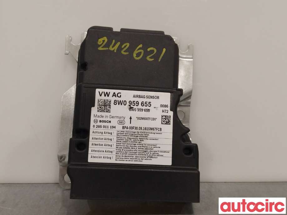 Airbag elektronikk til Audi A4 2015-2019 (Type V, Fase 1) (B9) (B9) (AUDI|8W0959655)