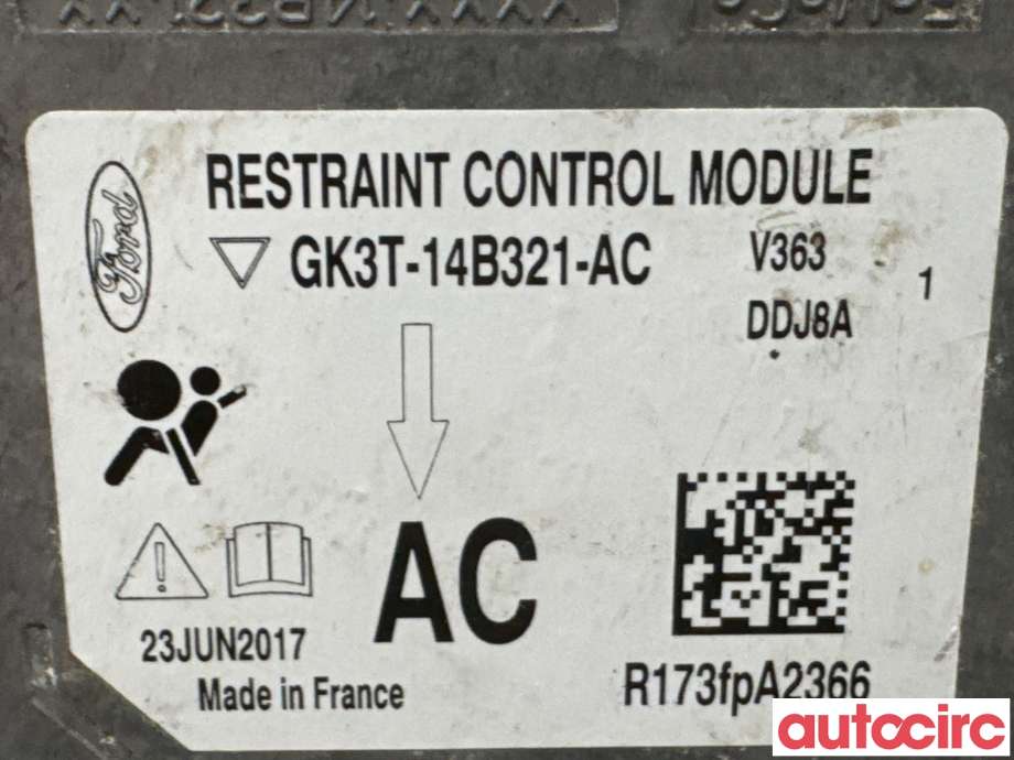 Airbag elektronikk til Ford Transit Connect 2013-2018 Type II, Fase 1 (FORD|2018101||GK3T-14B321-AC)