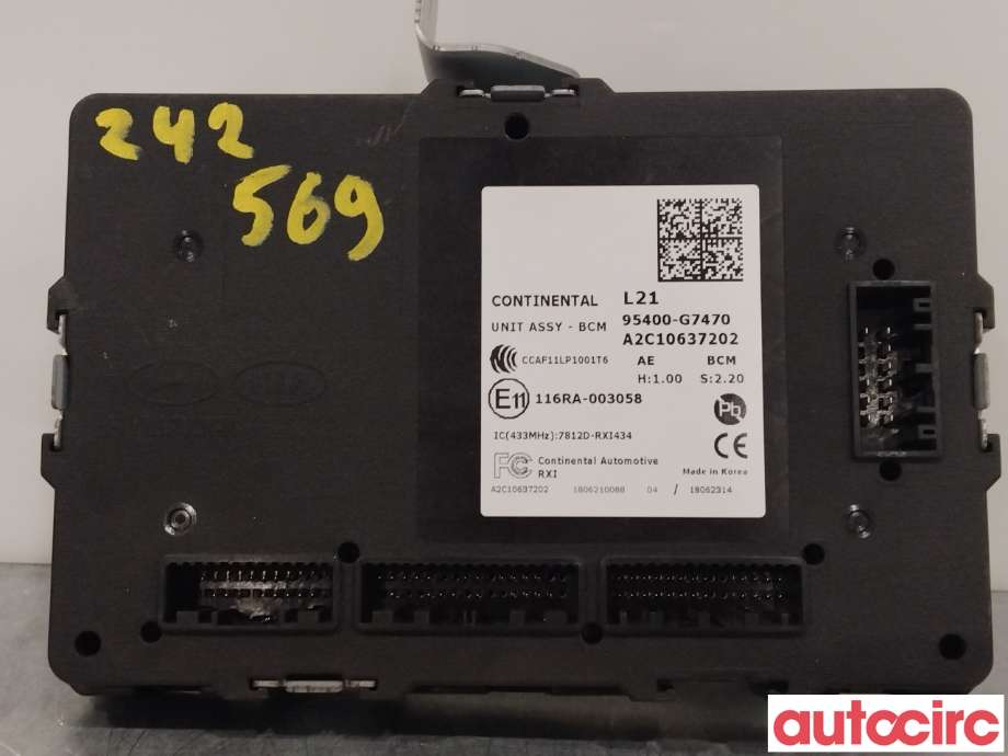 Styreenhet comfort (BCM) til Hyundai Ioniq Electric, 2016-2019 (Fase 1)  (HYUNDAI|95400G7470)