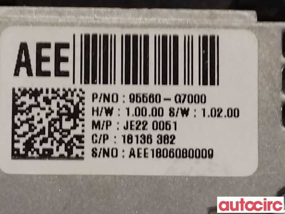 Diverse deler til Hyundai Ioniq Electric 2016-2019 (Fase 1)  (HYUNDAI|95560G7000)