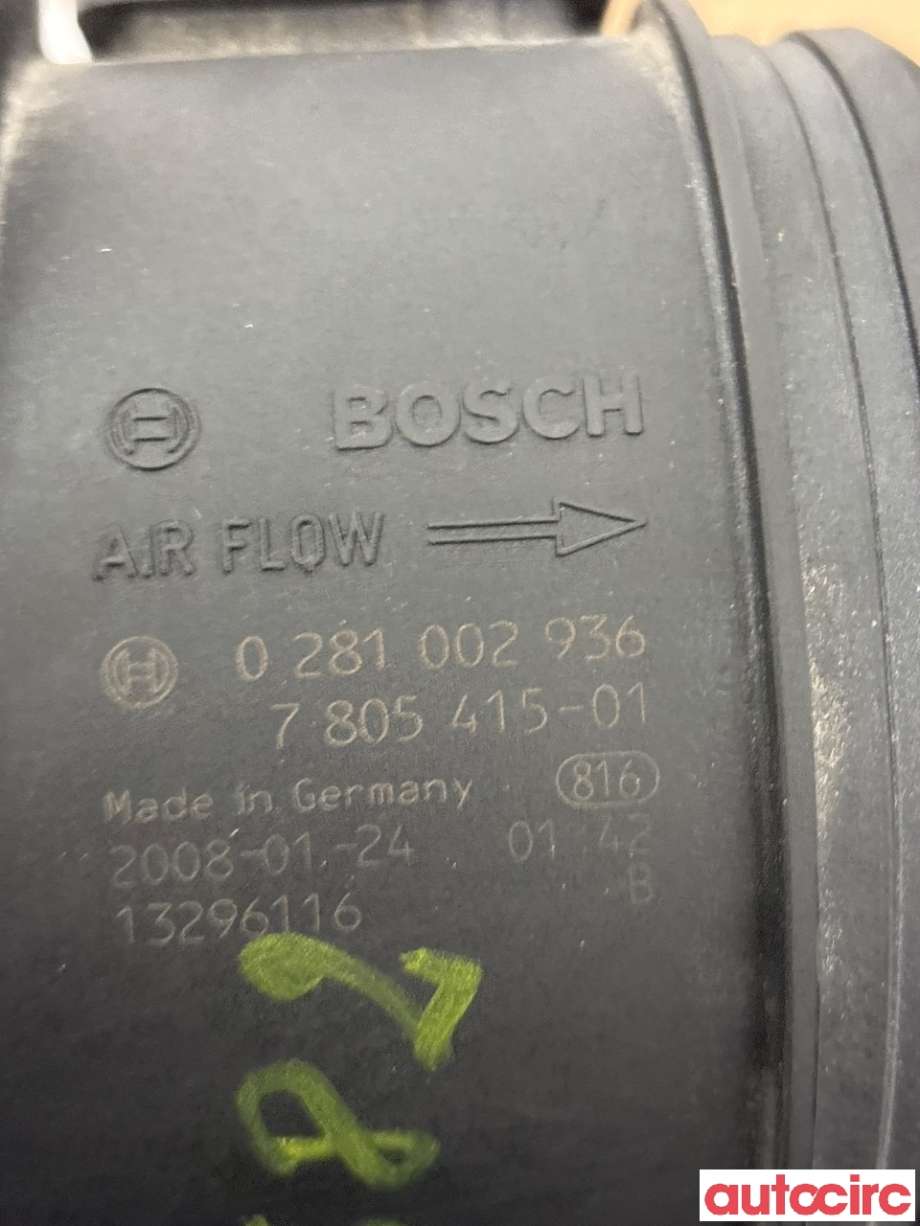 Luftmengde/luftmassemåler til BMW 5-Serie 2003-2010 (E60/E61) (E60/E61) (BMW|13628509725|0281002936|7805415)
