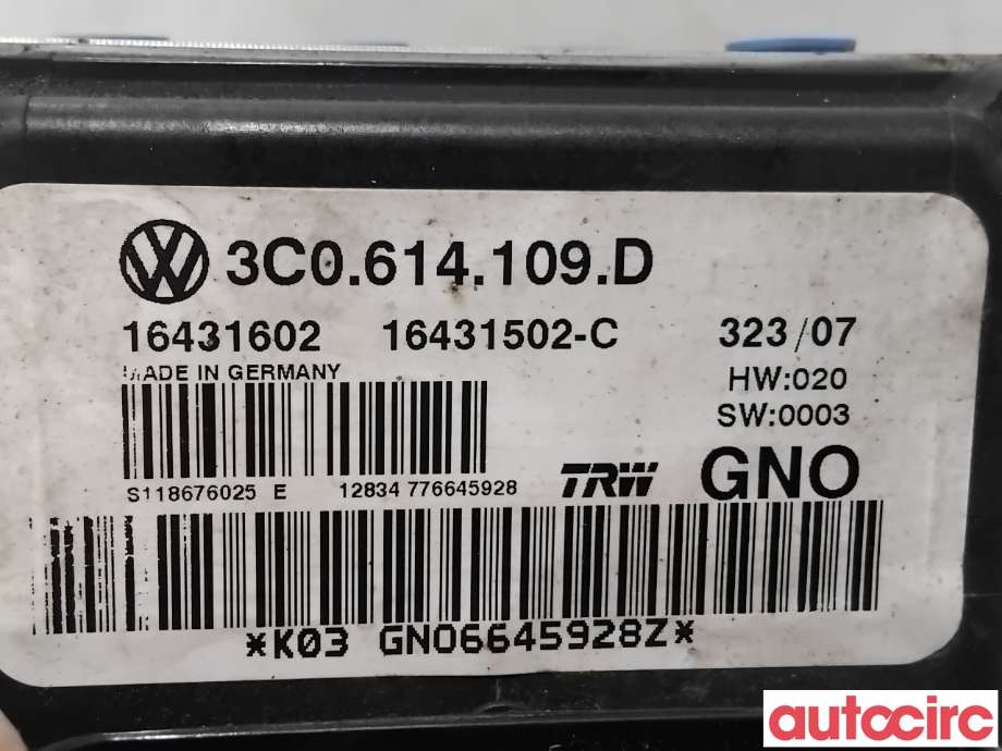 ABS sentral til VW Passat 2005-2010 (B6) (B6) (VOLKSWAGEN|3C0614109K|16431502-C|3C0614109D)