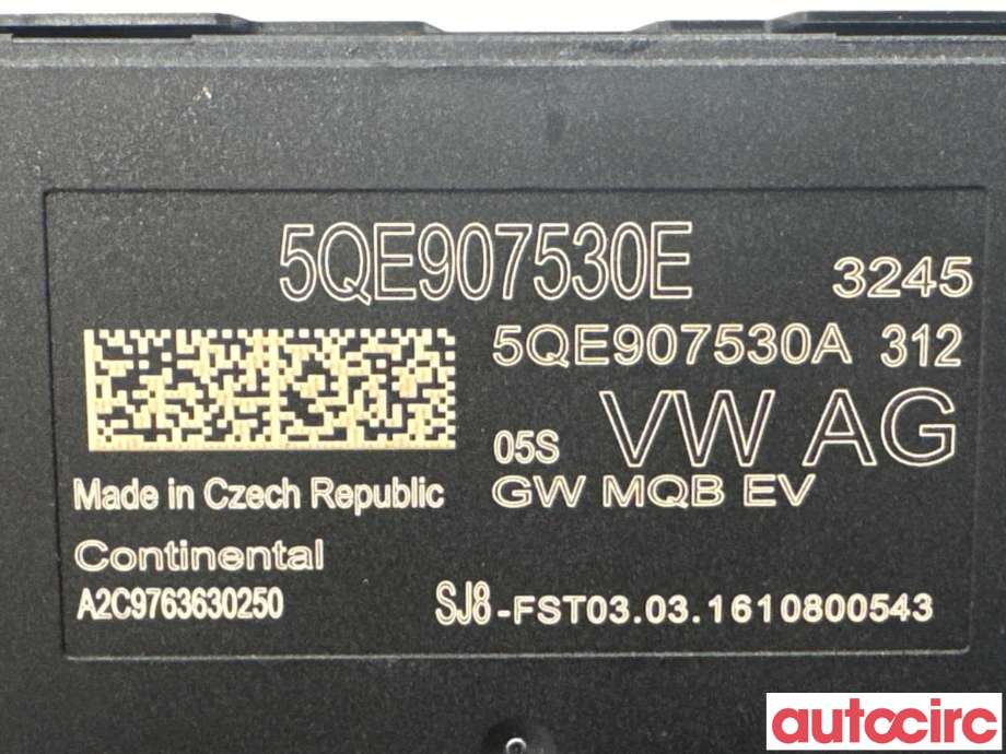 Diverse deler til VW e-Golf 2014-2017 (Fase 1) (VOLKSWAGEN|5QE907530E|A2C9763630250)