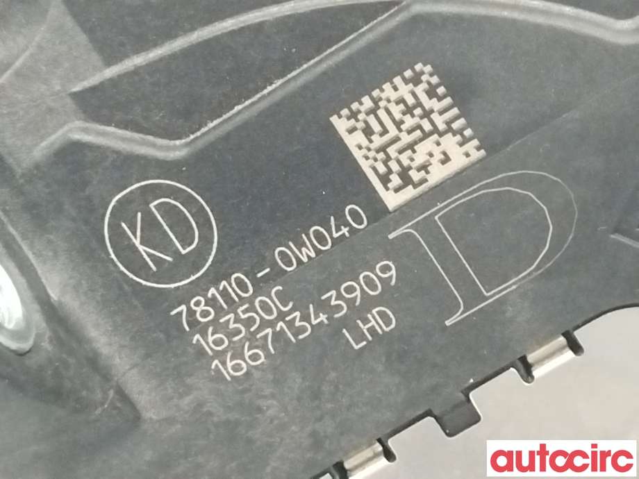 Pedal gass til Toyota RAV4 2016-2019 (Type IV, Fase 2)  (TOYOTA|781100W040)