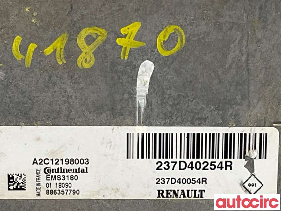 Styreenhet diverse til Renault Zoe 2013-2019 (Fase 1)  (RENAULT|237D40254R|A2C12198003)