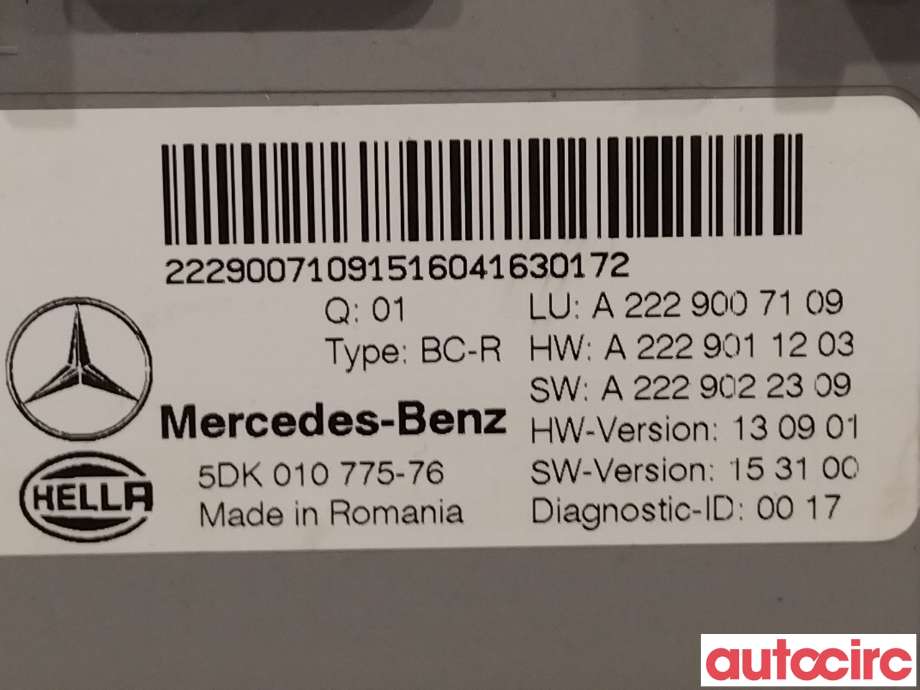 Styreenhet diverse til Mercedes GLC 2015-2022 (X253) (X253) (MERCEDES|A2229007109)