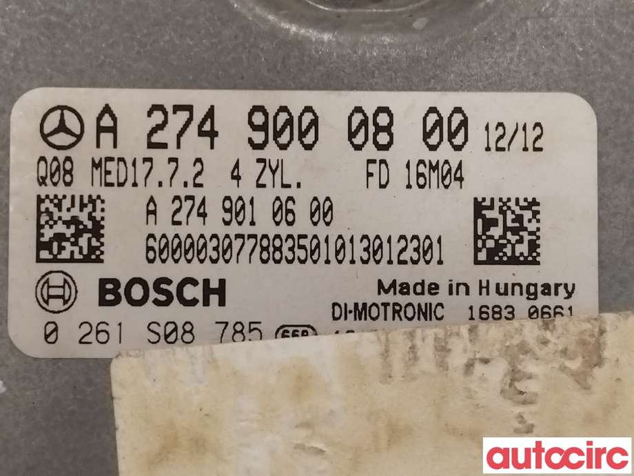 Styreenhet motor til Mercedes GLC 2015-2022 (X253) (X253) (MERCEDES|A2749000800)